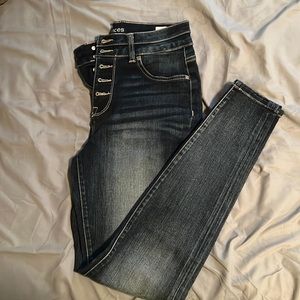 High rise skinny jeans
